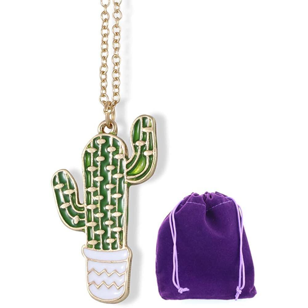 Cactus Necklace - Jewelry Cacti Charm Pendant Jewelry
